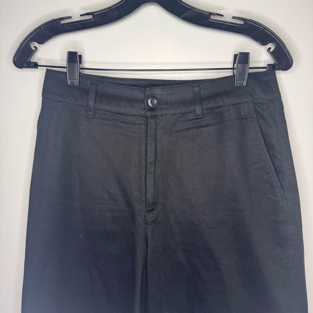 UNIQLO wide leg black cropped culottes